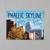 Phallic skyline for the win! Funny Winston-Salem postcard by Em Dash Paper Co.