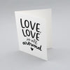 Minimal Christmas or holiday card for all the people in your life. Love, love is all around. By Em Dash Paper Co.