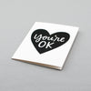 Minimalist black and white card with a hint of romantic and a hint of funny. From Em Dash Paper Co.