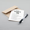 I'm so sorry for acting a fool (among other things). Hand lettered choose-your-own apology card by Em Dash Paper Co. in Winston-Salem, NC.